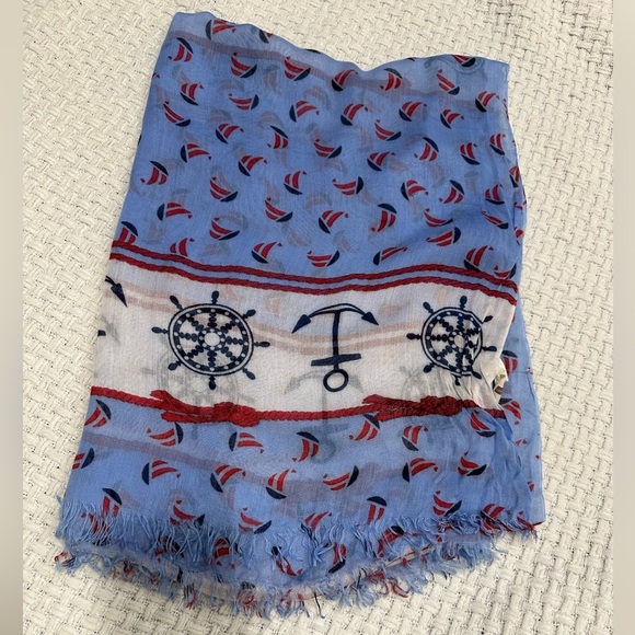 Other - Nautical Blue and Red Scarf